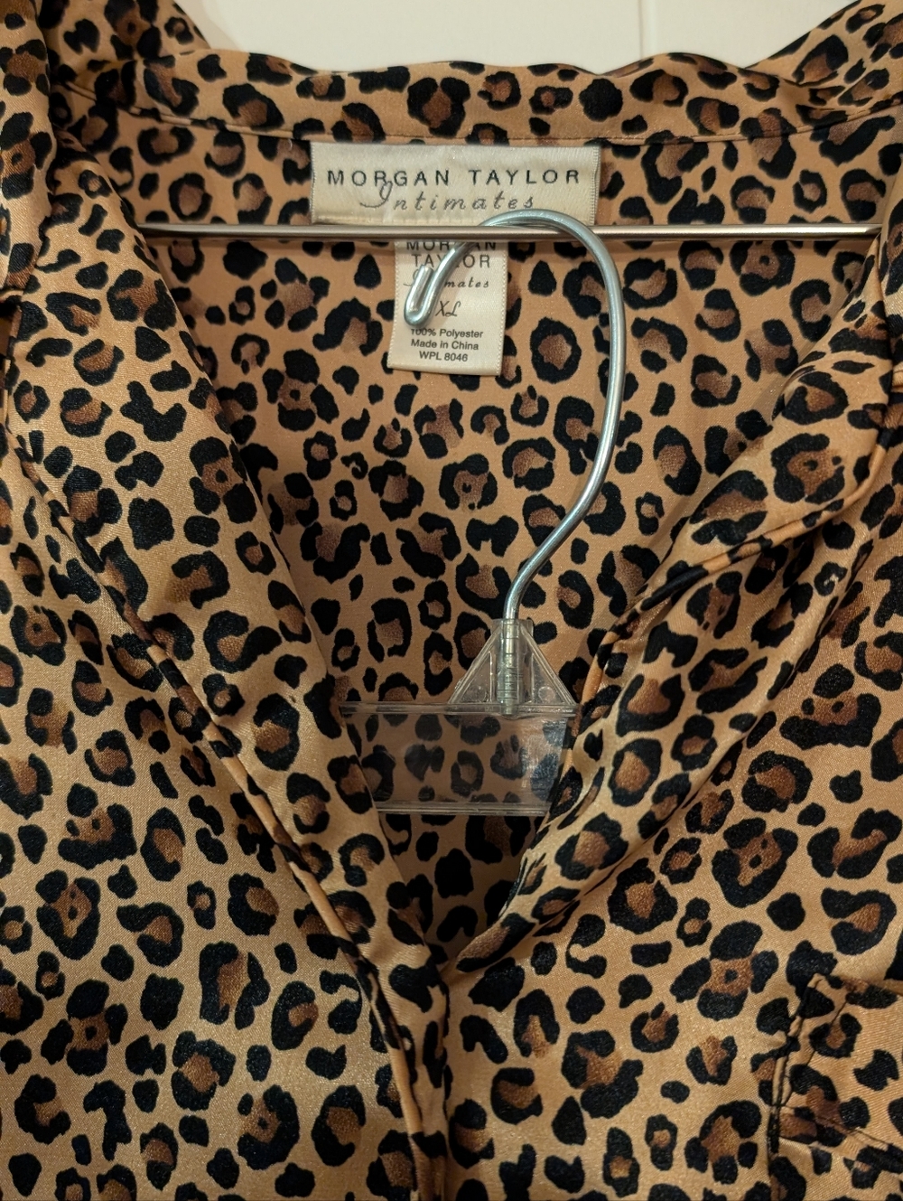 Satin Leopard Print Pajama Set - Picture 2 of 4